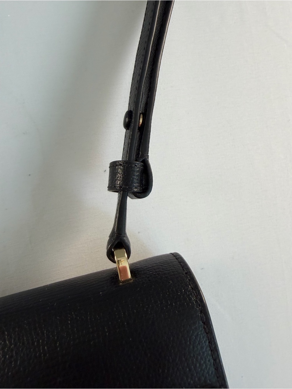 Kate Spade Phoebe turn lock Black Leather Shoulder Bag with Gold Hardware - Picture 7 of 16